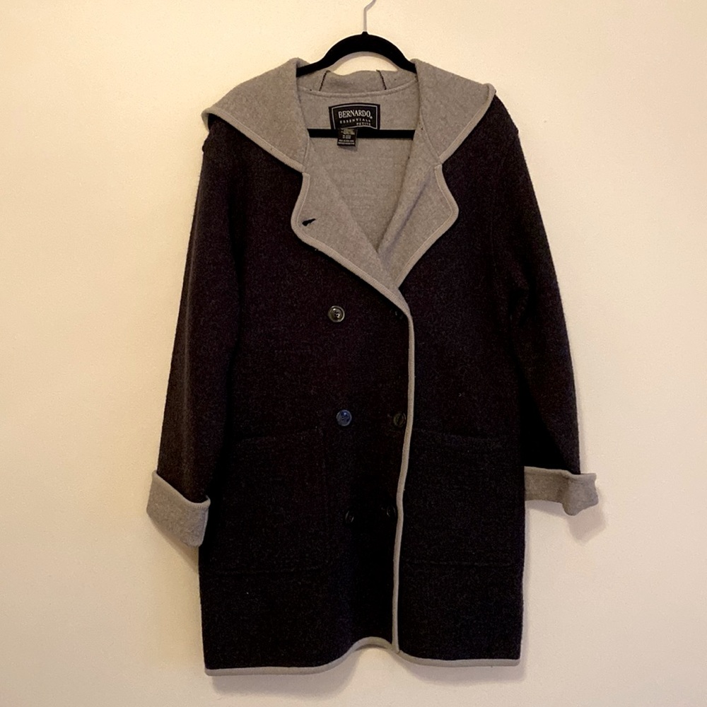 Wool Coat - Size M Petite - Bernardo Essentials